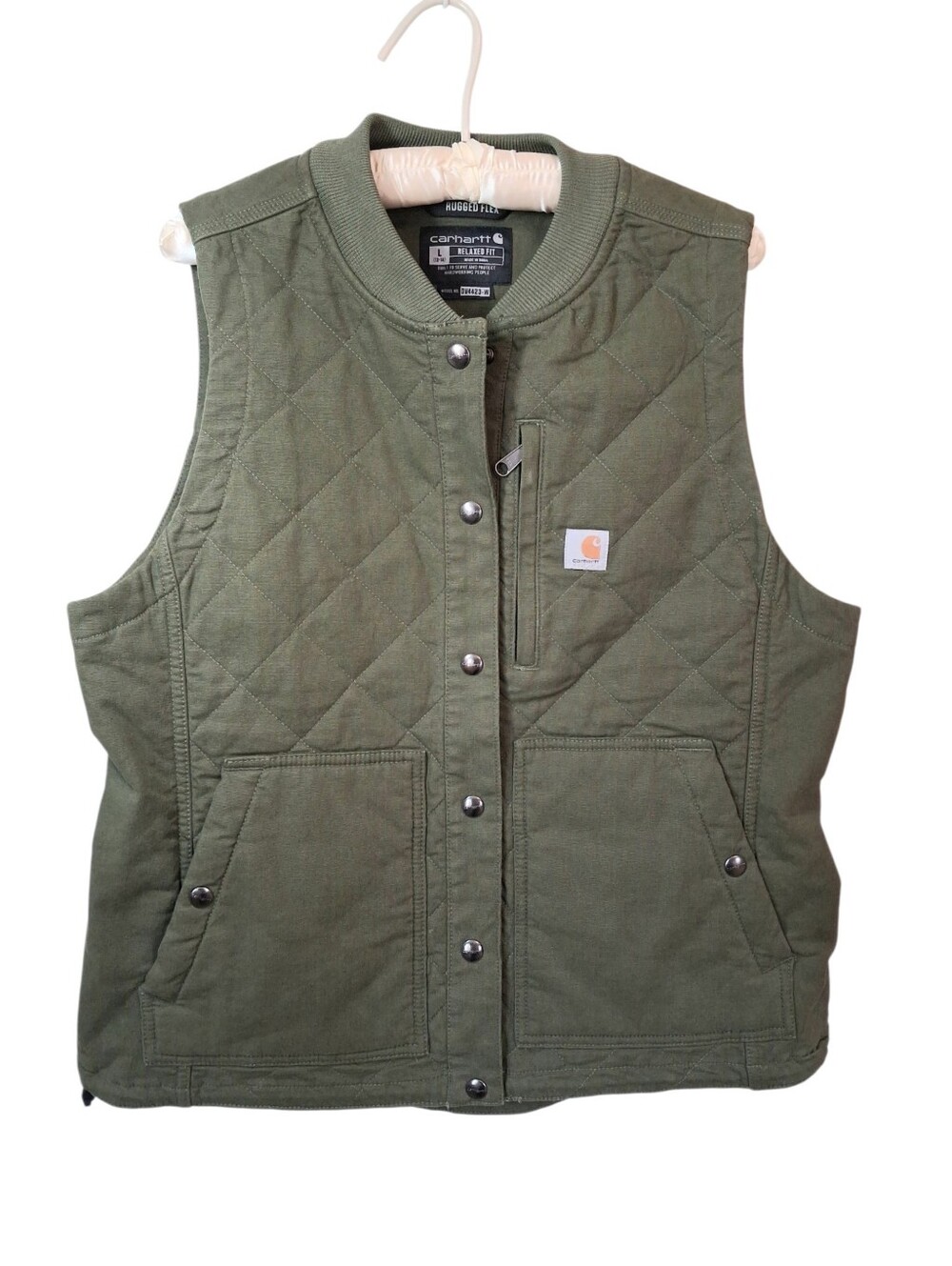 Carhartt Rugged Flex Quilted Vest Women's Olive Green Size Large